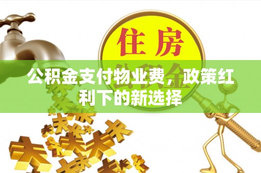 乌日公积金支付物业费，政策红利下的新选择