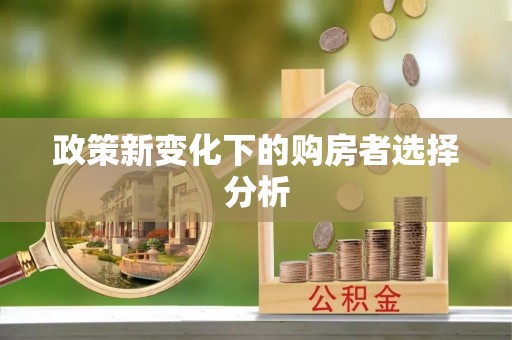 乌日政策新变化下的购房者选择分析