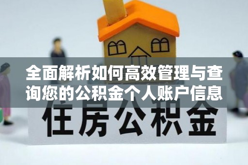 乌日全面解析如何高效管理与查询您的公积金个人账户信息