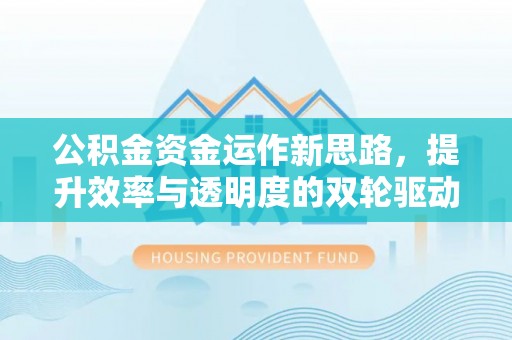 乌日公积金资金运作新思路，提升效率与透明度的双轮驱动