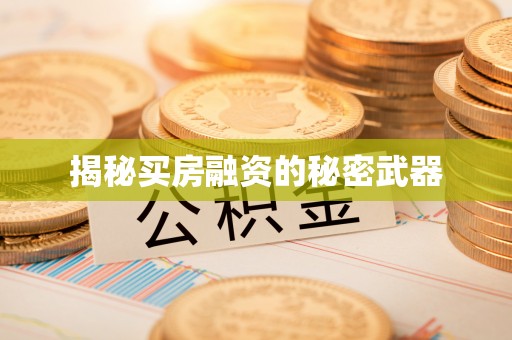 乌日揭秘买房融资的秘密武器