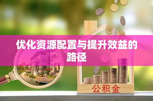 乌日优化资源配置与提升效益的路径