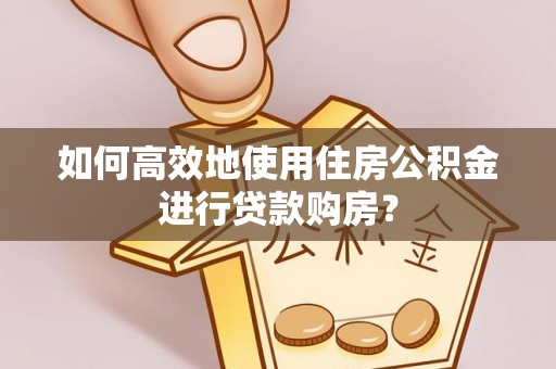 乌日如何高效地使用住房公积金进行贷款购房？