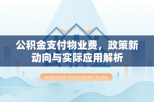 乌日公积金支付物业费，政策新动向与实际应用解析
